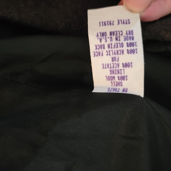 Albert Nipon Studio Womens Wool Coat With Hood Size 6 Charcoal Gray - Picture 3 of 5